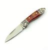 Hand Forged Mini Folding Knife Chromium Vanadium Alloy Stainless Steel Cowhorn Handle, Portable Pocket Keychain Knife Household