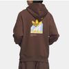 Adidas Originals Letter Logo Printed Sports Hoodie Men hoodies Brown IZ1519