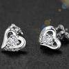 Elegant Women's Heart-Shaped & Star-Moon Diamond Earrings