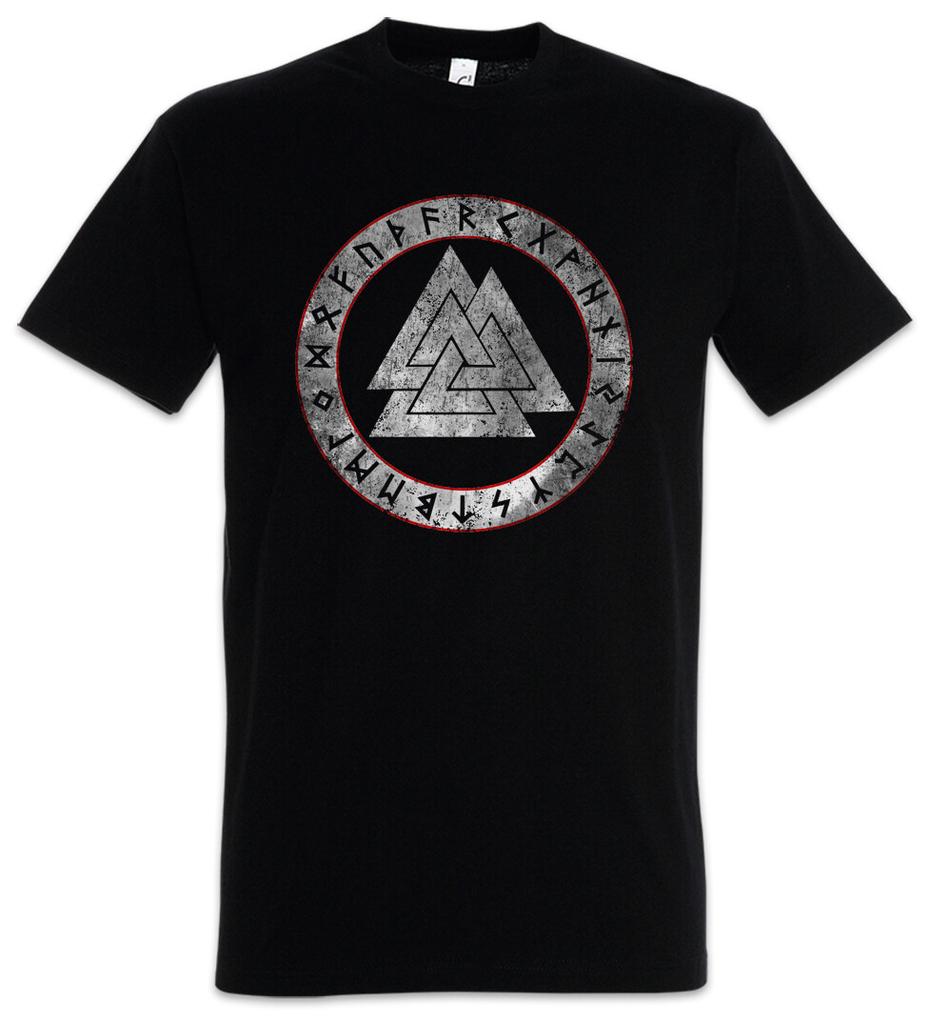 VALKNUT RUNES T-Shirt Mens Womens Tees Top Wotansknoten Paganism Newpaganism Heidentum Odin Thor Rune