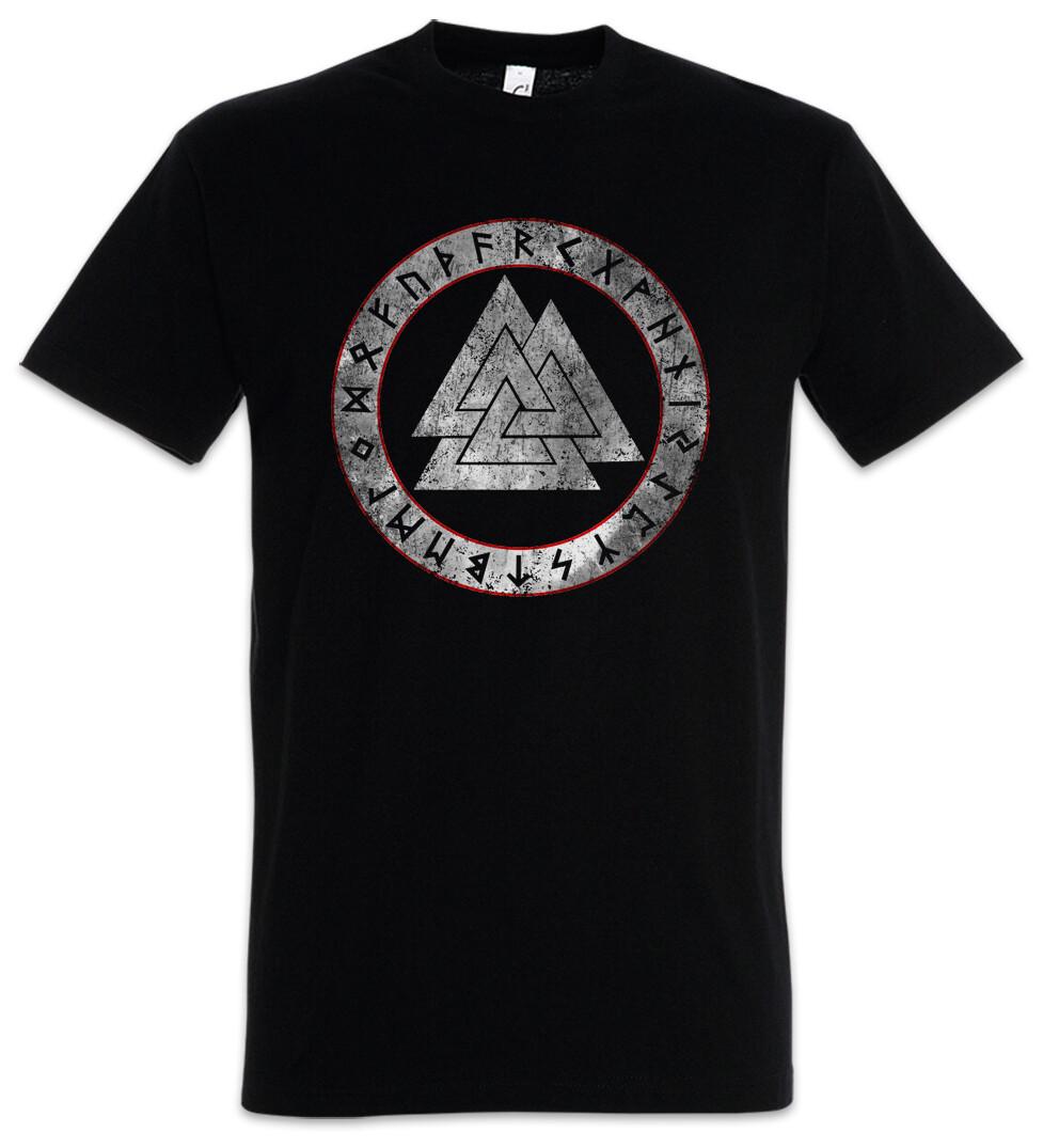 

VALKNUT RUNES T-Shirt Mens Womens Tees Top Wotansknoten Paganism Newpaganism Heidentum Odin Thor Rune XL