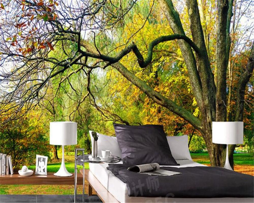 Beautiful Scenery 3D Wallpaper Autumn Forest Wall Mural Living Room Bedroom TV Background Wallpaper