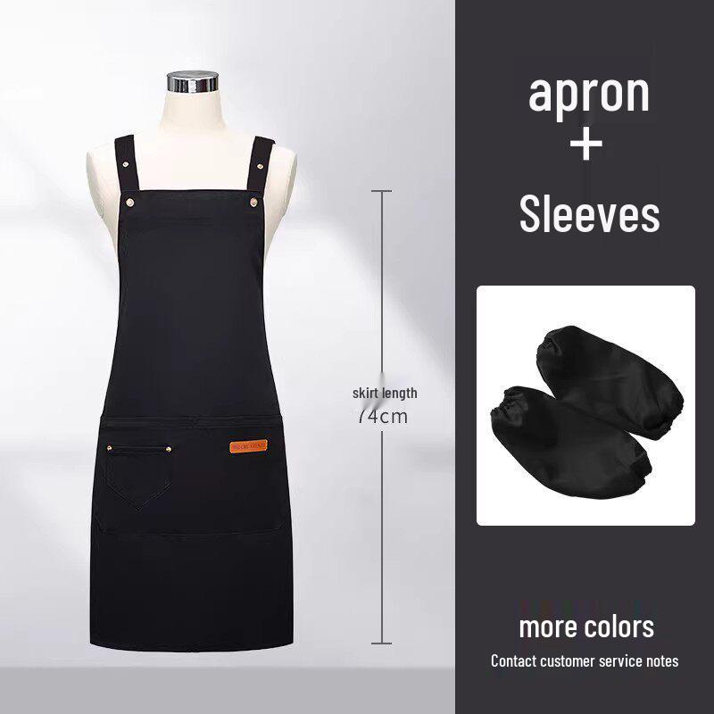 Custom Logo Waterproof Waist Apron for Milk Tea, Hot Pot, and Coffee Shop Staff