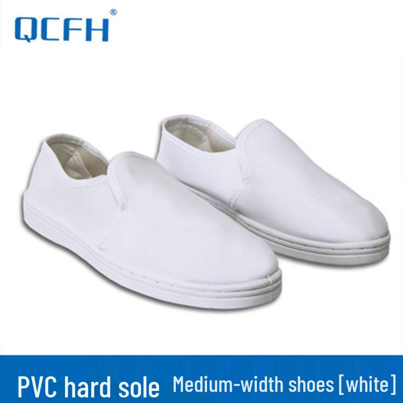 Unisex Anti-Static PVC Mid-Cut Work Shoes - Lightweight, Dust-Free, Soft Sole for Labor Protection