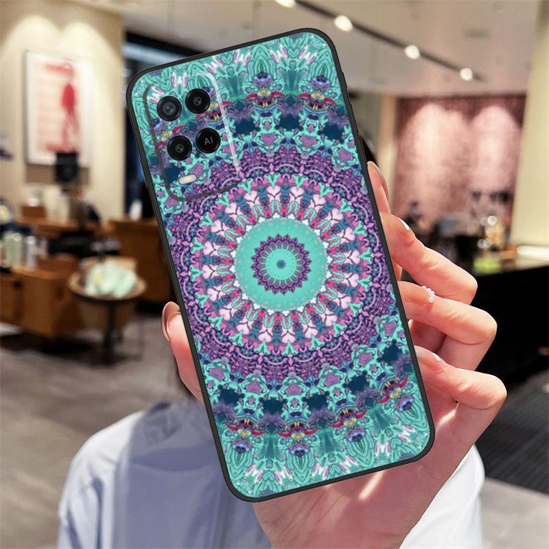 

Чехол с цветочным дизайном мандалы для Oppo A40 A60 A80 A18 A38 A58 A78 A98 A16 A76 A96 A15 A17 A77 A74 A94 A54 A57S OPPO A78 5G