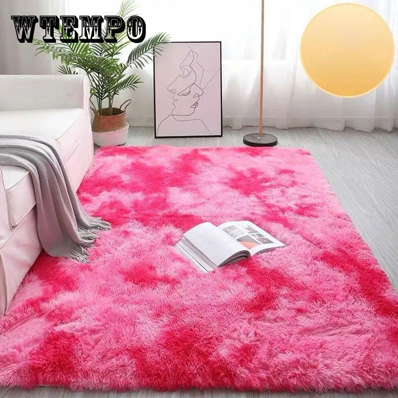 Bettvorleger Große Fläche Voller Schlafzimmerteppich Wohnzimmerbodenmatte Nordischer Plüsch Bettvorleger Sitzteppich
