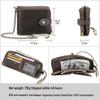 Black Angel RFID Anti-Theft Men's Wallet with Cowhide, Chain, Zipper, and Fashion Buckle