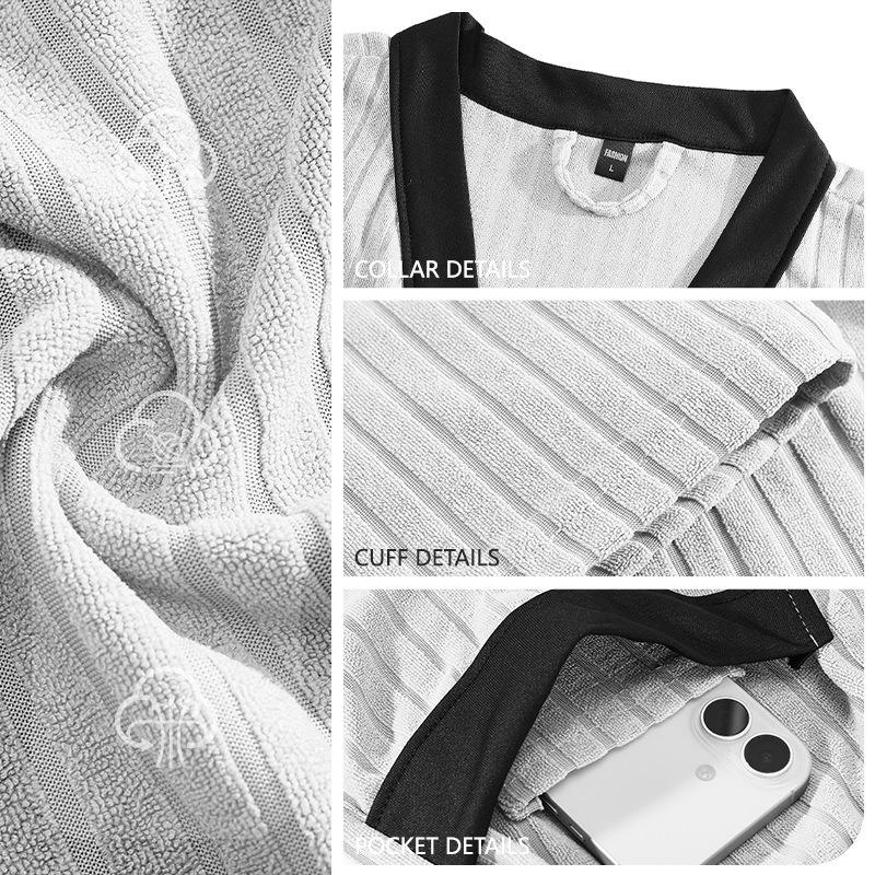 Waffle jacquard bathrobe sauna suit thin nightgown long couple loungewear hotel casual bathrobe
