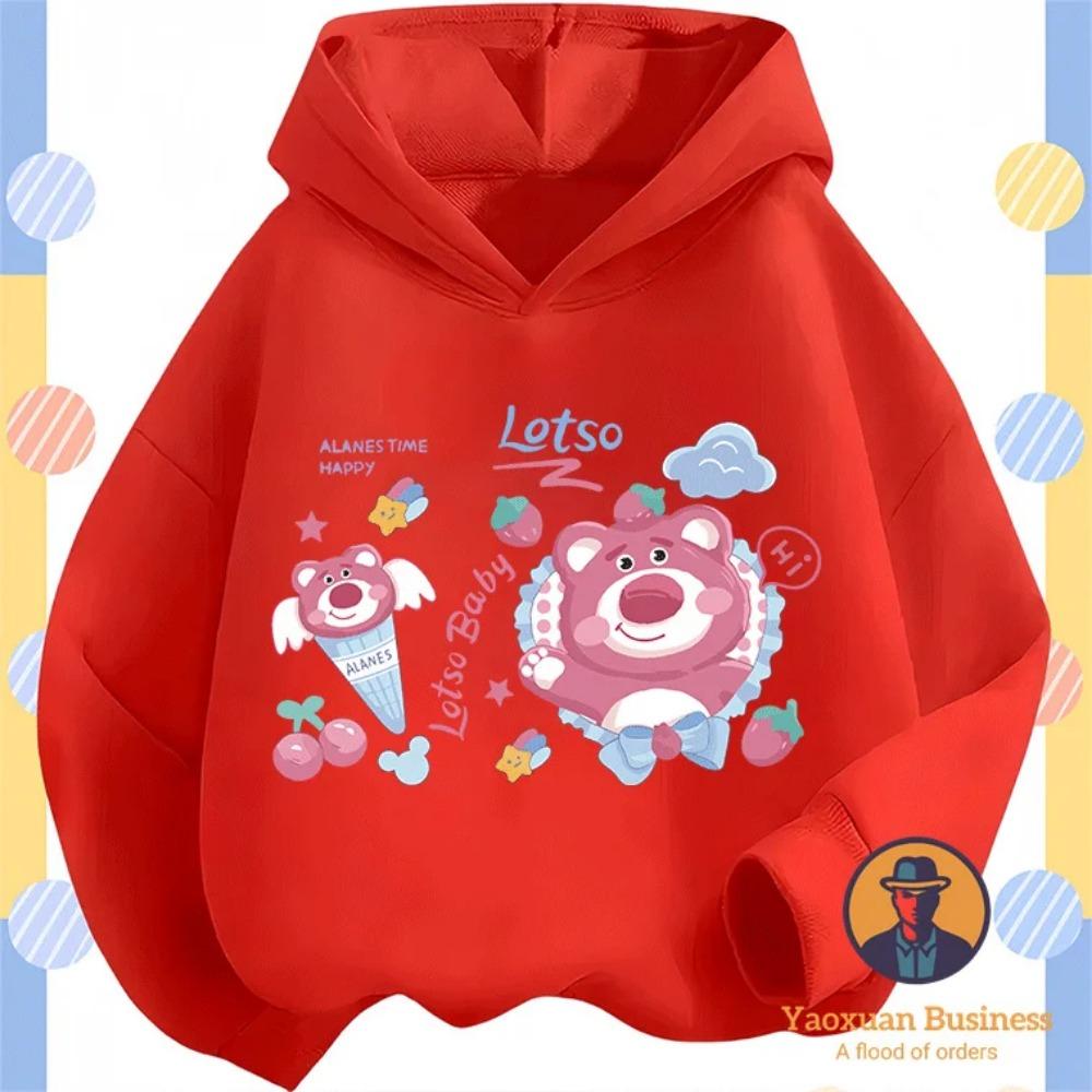 2025 New Arrival Lots-o'-Huggin' Bear Kids Boys Girls Hoodie Cute Cartoon Printed Windproof Warm Autumn Winter Stylish