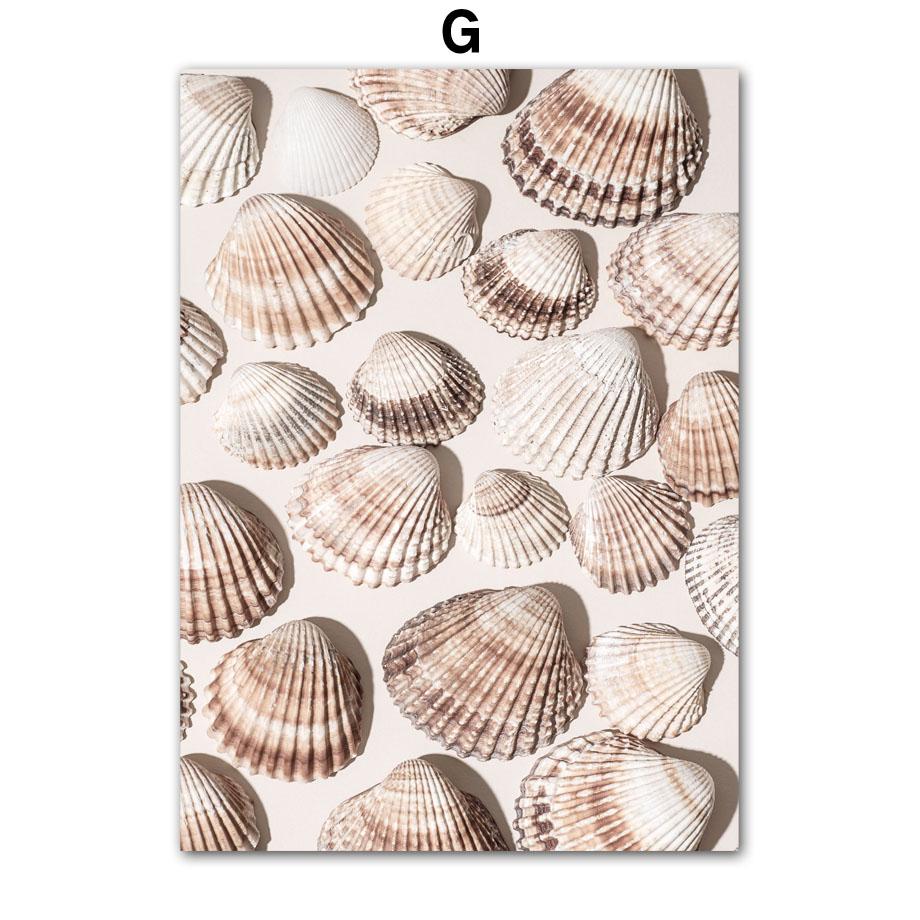Sunset Beach Coconut Tree Bridge Shell Bird Wall Art Living Room Decoration Canvas Painting Nordic Posters And Prints Pictures