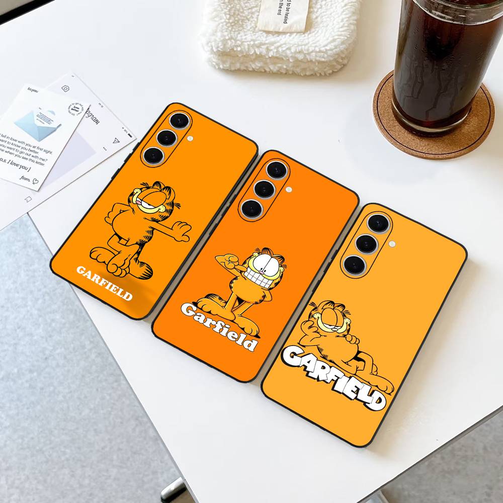 Cartoon G-Garfield Cat Phone Case For Samsung S 24 fe 25 Ultra plus 20 lite 21 30 22 23 24 22 Ultra 5G Fundas