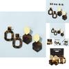 Elegant Leopard Print Acrylic Star Earrings Set For Women Perfect Birthday Gift