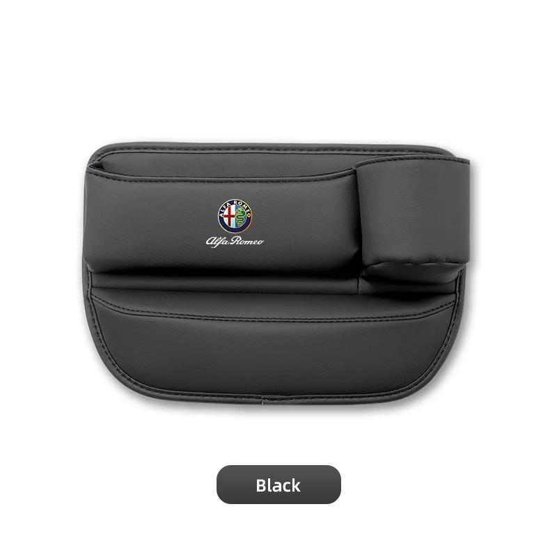 Car Stickers For Alfa Romeo Car Seat Gap Organizer Storage Box Leather Side Storage Pocket Wallet Keys Card Cup Holder For Alfa QI7