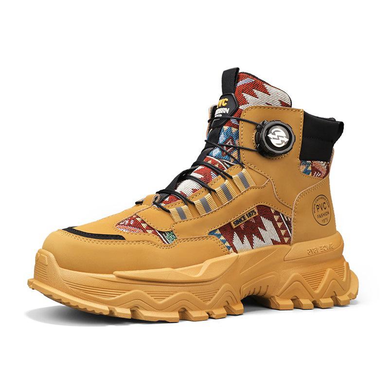 

Инструментальные ботинки Мартин новая высокая платформа ботинки-локомотивы модные уличные вращающиеся пряжки походная обувь спортивная мужская обувь 44