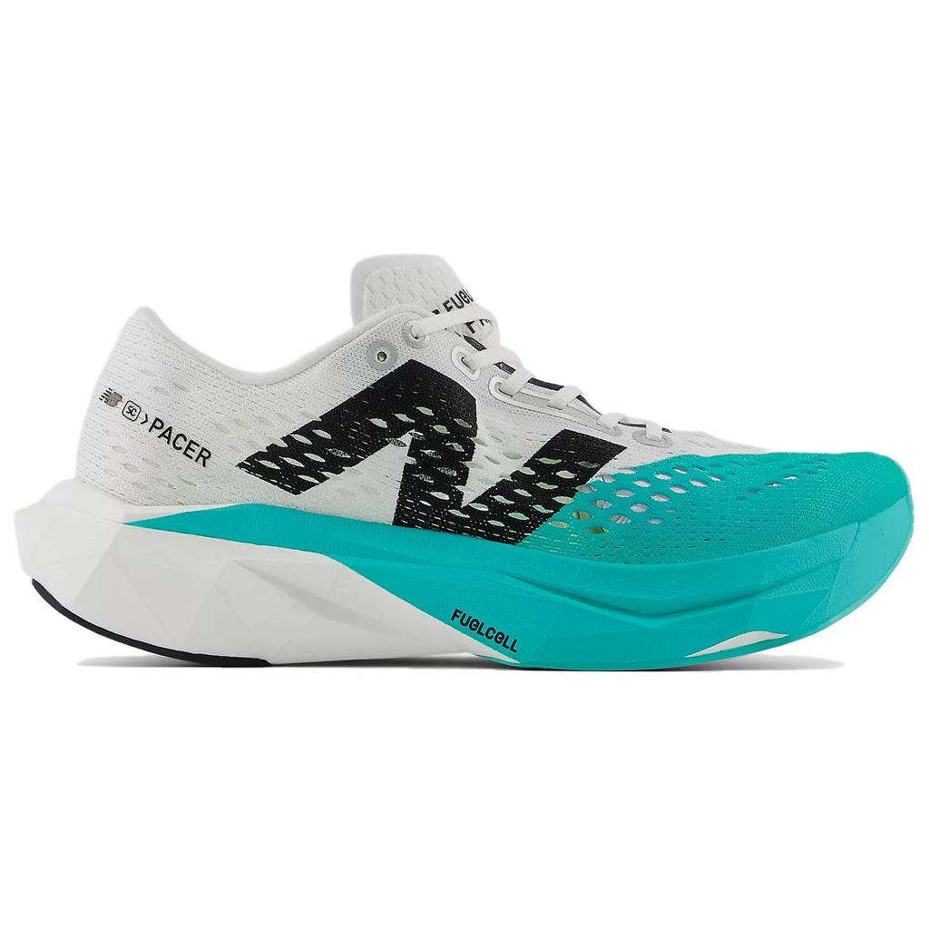 New Balance FuelCell SuperComp Pacer V2 White Cyber Jade Black (Womens) Women Sneakers WFCRRLW2