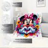 1pc Velvet Heart-Shaped Minnie Mouse Bedding Throw Blanket, Sofa Cover, Gift for, Home Decor, Valentine's Day Present,
