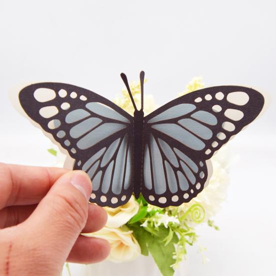 

1 комплект стикер стены бабочки 3D трехслойная бумага привлекательная наклейка на стену