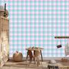 Pink and blue celadon checkered wallpaper for living room and bedroom 50x1000