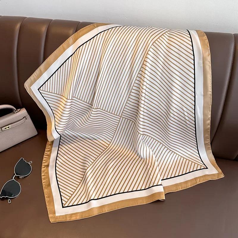 Fashion Scarves for Women Shawl Horse Print Silk Satin Hijab Scarf Female 70*70cm Luxury Brand Square Shawls Scarfs For Ladies