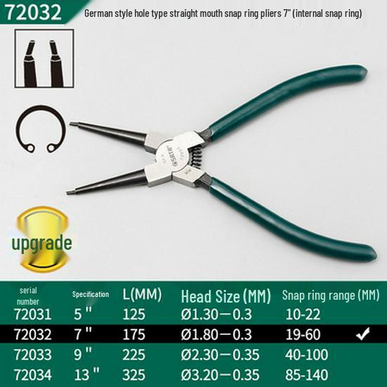 SATA Snap Ring Pliers Set: Internal/External Shaft, Bent Nose, Retaining Ring 5