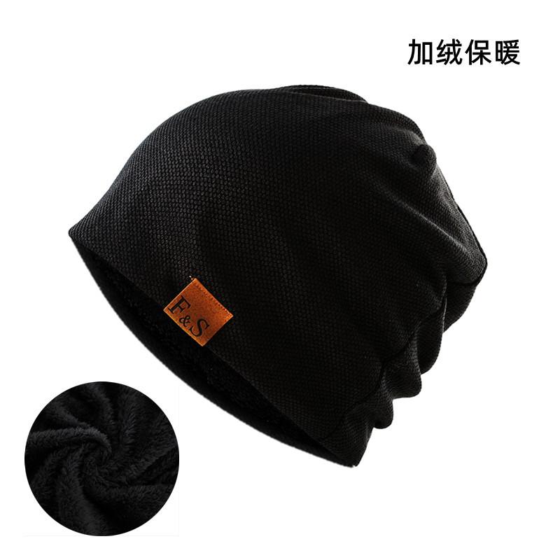 Hat Unisex Alphabet Autumn and Winter Baotou Knitted Hat Thin Comfortable Nightcap Fleece Thermal Overhead