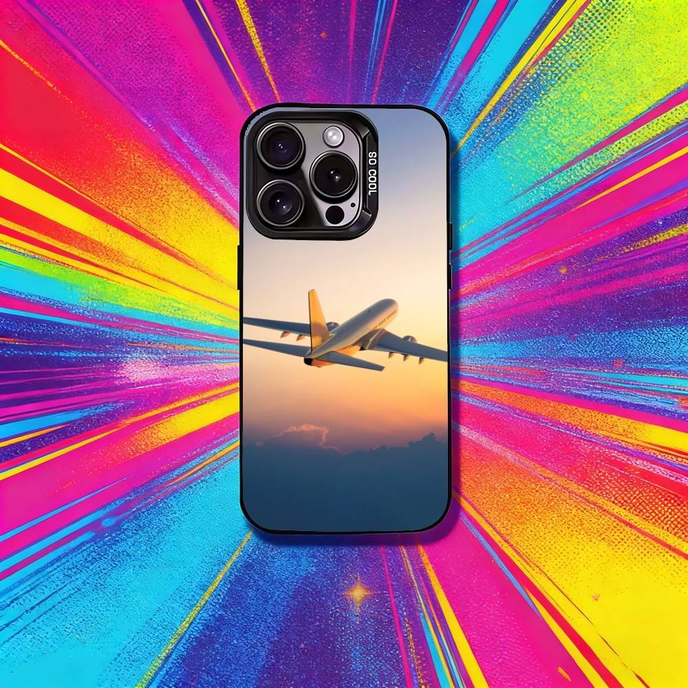 

Airplane Plane Phone Case For iPhone 16,15,14,13,12,17,Pro,MAX Black Matte Shockproof Cover iPhone16e