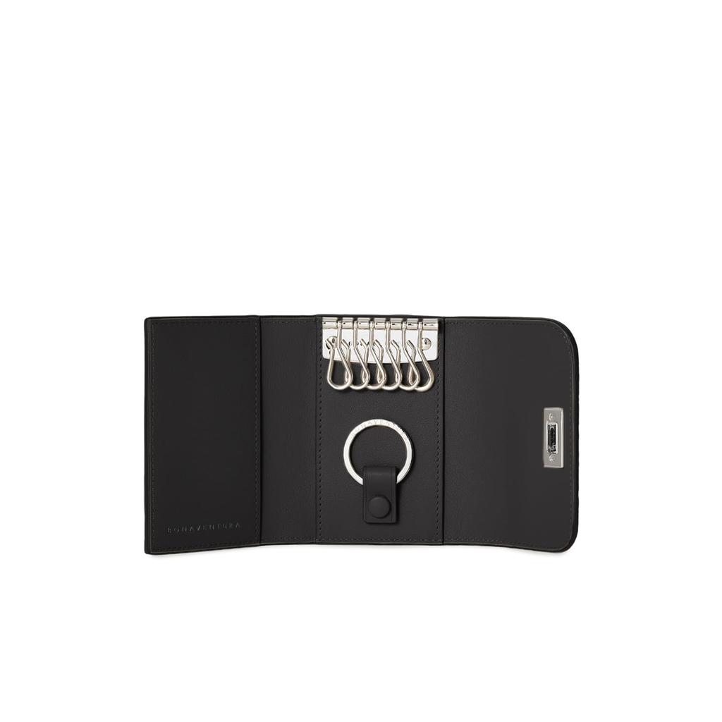 Beatrice Key Case Bottarato Leather Finest Leather Genuine Leather Present New Life Enrollment Celebration [BONAVENTURA] (Shrink Leather) [Black]