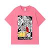 275 GSM Washed T-shirts 100% Cotton One Punch Man V6 Saitama Print Unisex Heavy Cotton T Shirt