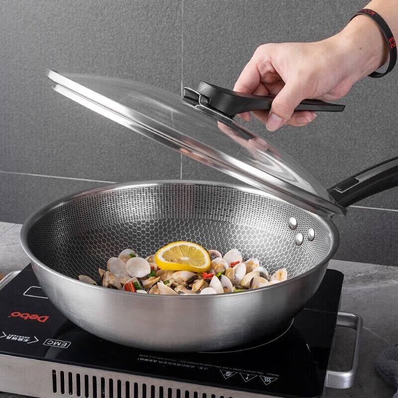 Debo 32cm Stainless Steel Non-stick Wok