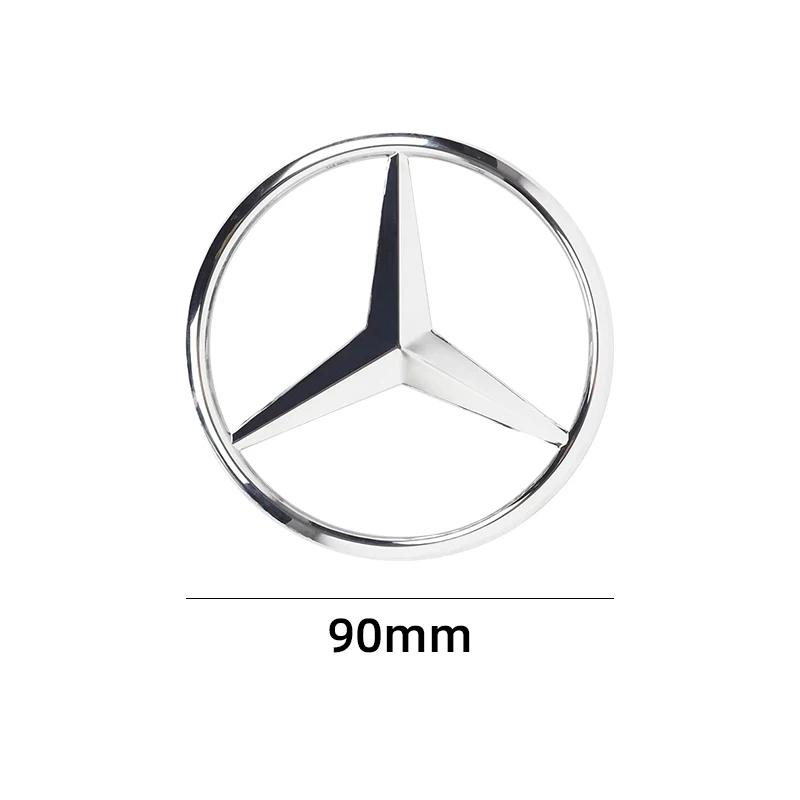 90mm ABS Chrom Czarny Znak Godło Mercedes Tylna Gwiazda Dla Mercedes Benz W203 W206 W212 X253 W167 W166 W247 C E GLA GLC GLE