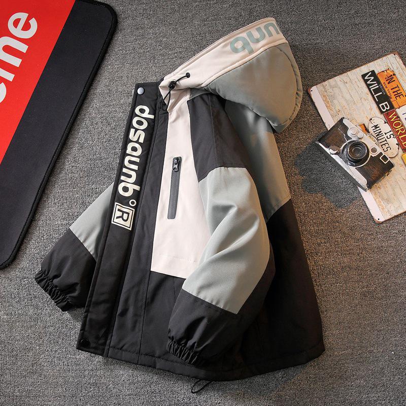 

Детская стеганая куртка для мальчиков - Толстое весенне-осенне-зимнее пальто для детей среднего и старшего возраста 2025 120 cm