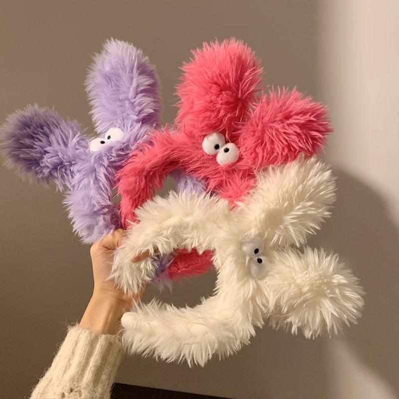 Wide Plush Headbands Makeup Yoga Sports Skincare Hairband for Woman Teens