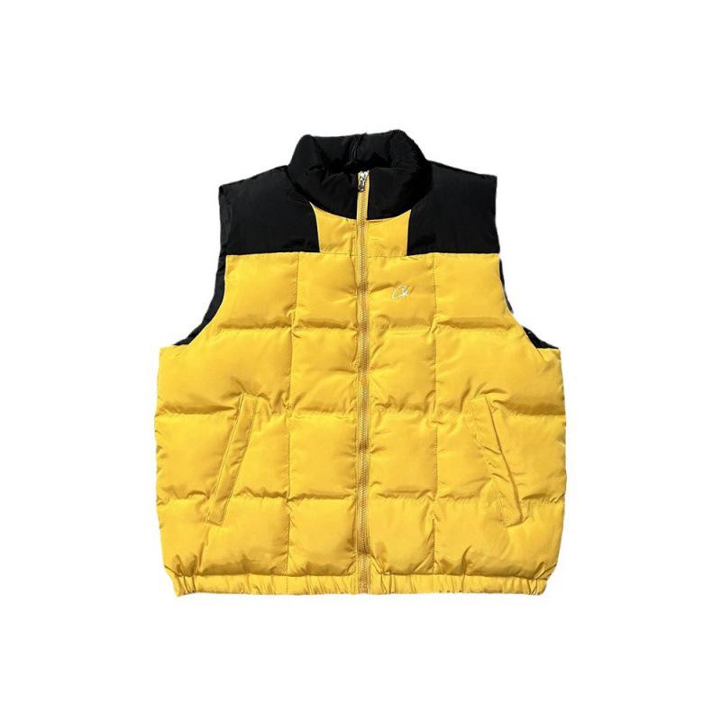 Unisex Trendy Color-Block Embroidered Down Vest