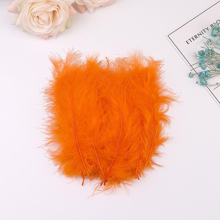 50Pcs Cross-Border Turkey Hairy Tail Plush Feather Colored Feather Dream Catcher Feather Light Bobo Ball Feather