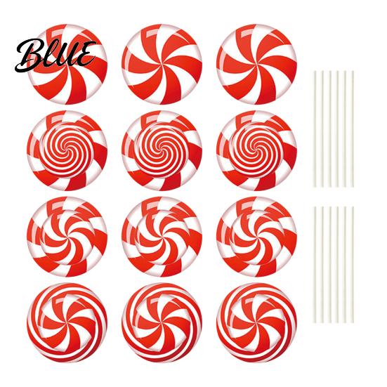 Spiral Candy Cane Party Supplies 12Pcs Christmas Yard Stakes Hollow Board Garden Decor with Metal Spikes Themed Seasonal Decorations Red White Green
