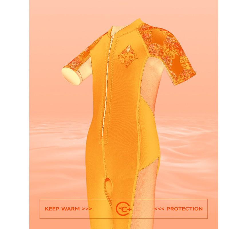 2.5mm Kids Neoprene Wetsuit Short Sleeve Full Body Dive Suit Snorkeling Surfing Cold Water Swimming