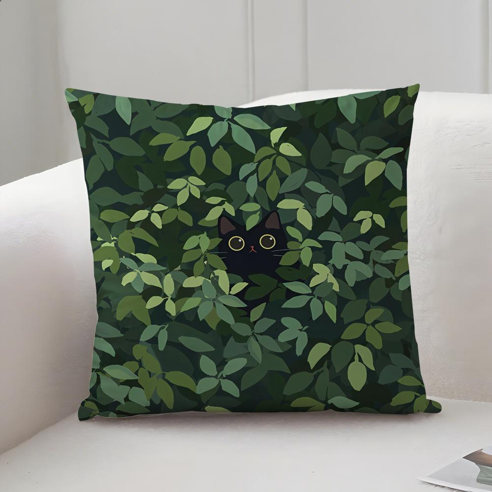 Cute Cat Cushion Cover Printed Decorative Cushion Dakimakura Cover 45x45 50x50 For Home Room Sofa Pillowcase