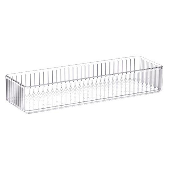 Drawer Divider Storage Box Clear Bathroom And Vanity Drawer Organizer Tray Drawer Storage Bin for Makeup Brushes Lipstick Cosmetics Kitchen Utensils