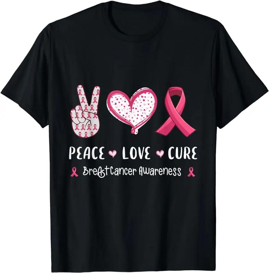 Breast Cancer Awareness Tshirt Dandelion Pink Ribbon and Unisex Design for Women Casual Tops Print Streetwear Clothes Tshirts