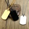 Engraved Standard Military Dog Tag Blanks Stamping Dogtag Pendant Stainless Steel Men Women Charm Plain Jewelry