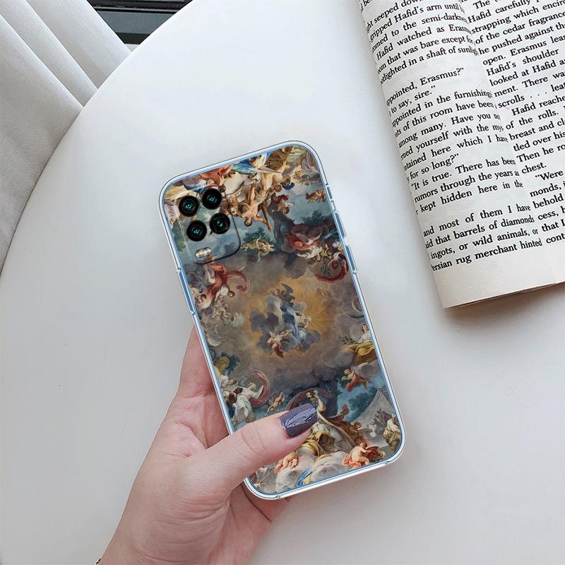 Fresco Adam Sculpture Transparent Phone Case for Motorola Moto G7 G8 G9 G84 G85 G73 G24 G15 Z2 Play Power Plus