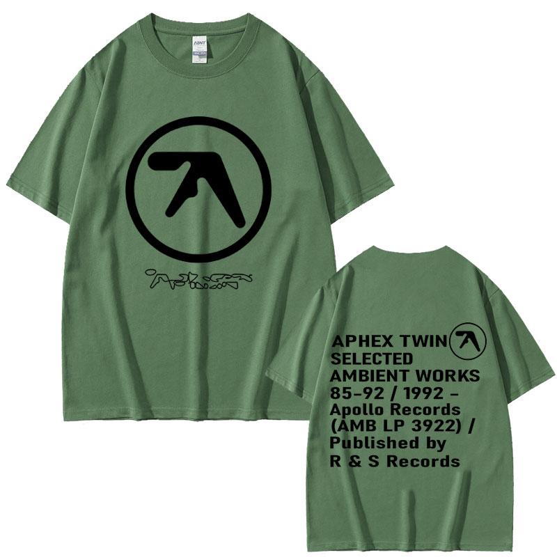 Aphex Twin Graphic Tshirt Men Women Casual Cotton Vintage Short Sleeve T Shirts Male Gothic Rock Tshirts Oversized Streetwear