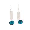 Blue Apatite Gemstone 925 Stamped Silver Designer Jewelry Handmade Earrings 1.9" EE-168-13