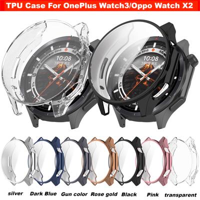 Vergulde TPU Hoesje Voor OnePlus Watch 3 Schermbeschermer bumper Voor Oppo Watch X2 Cover Shell accessoires