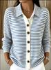 Autumn/Winter Women's Striped Loose Knit Cardigan