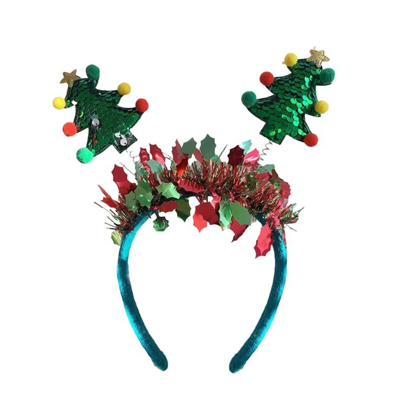 Verstellbares Weihnachts-Schneeflocken-Haarband Feiertagsparty Zusammenkünfte Kopfschmuck für Frauen und Mädchen