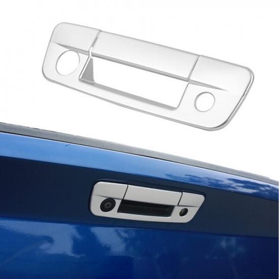 For 2009-2018 Dodge Ram 1500 Tailgate Handle Cover W/bh & W/kh Bright Silver