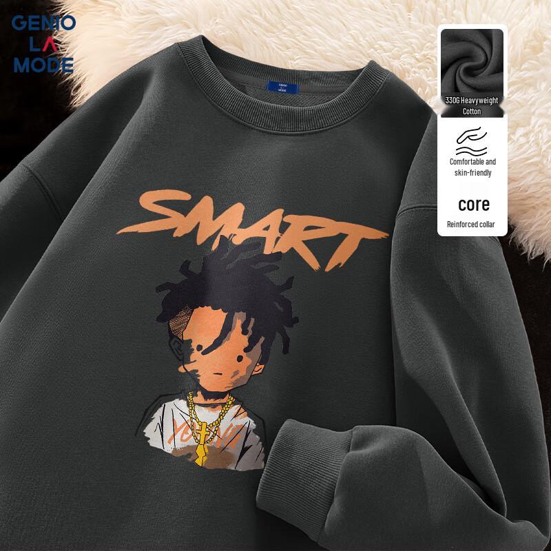 

GENIOLAMODE Men s Casual Graphic Sweatshirt XL