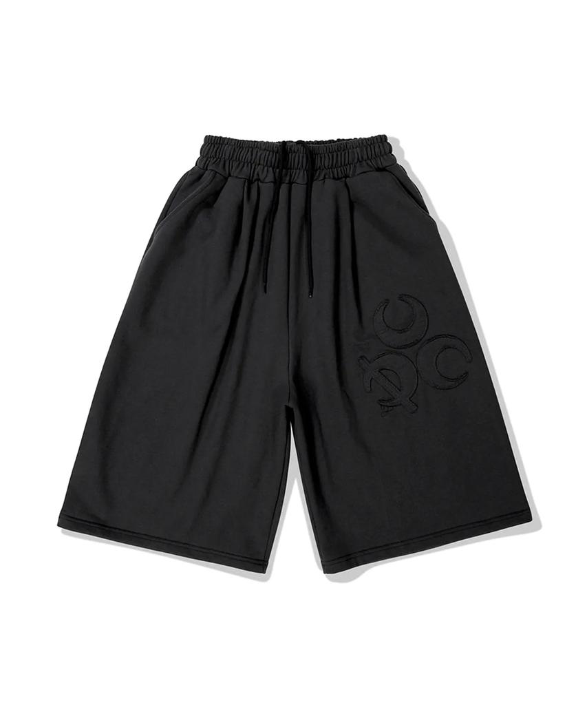 DAUSPICE (Duc) Symbol Bermuda Sweat Shorts Black