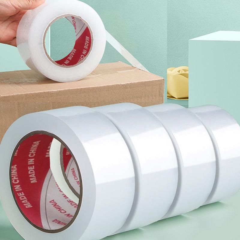 60m Transparent Packaging Tape for Sealing, 2 Large Rolls No